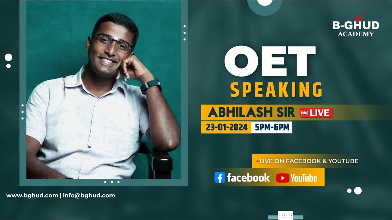 OET Speaking | B-GHUD OET | #LIVE - 8
