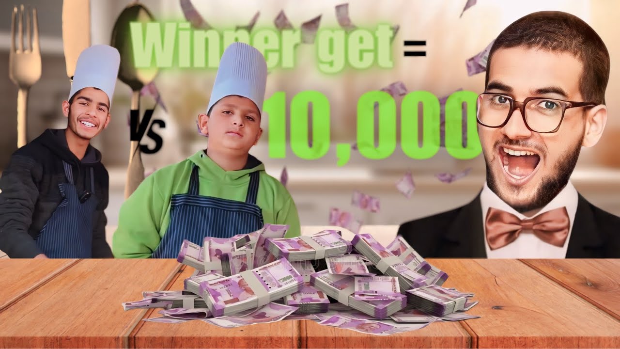 Making butter chicken challenge😍Winner gets 10k💰family reaction😀