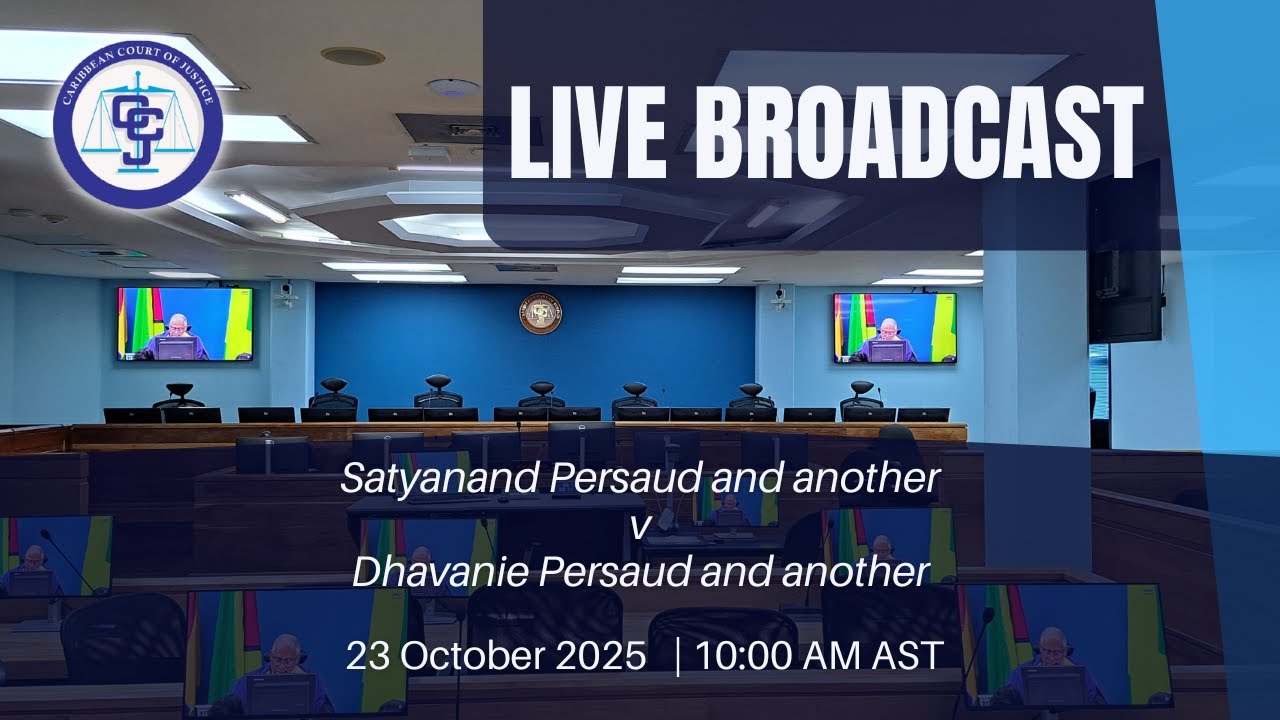In-Person Hearing of the Appeal - GYCV2025/001 S. Persaud & T. Bahadur v D. Persaud & R. Ramoutar