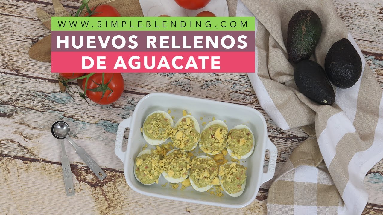 HUEVOS RELLENOS DE GUACAMOLE | Huevos rellenos de aguacate | Cómo preparar receta de huevos rellenos