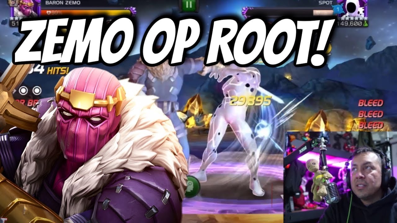 Zemo Root Masterclass Cooking Fights in MCOC EQ