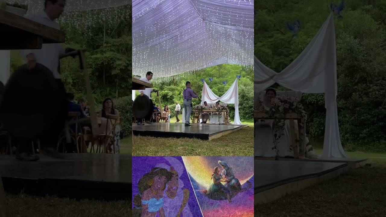 Imagina tu boda con tu tema preferido me toco interpretar “UN MUNDO IDEAL” de la película de Aladdín