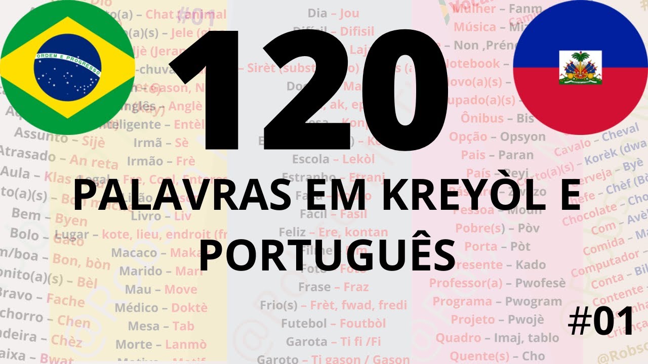 120 PALAVRAS EM KREYÒL  E PORTUGUÊS