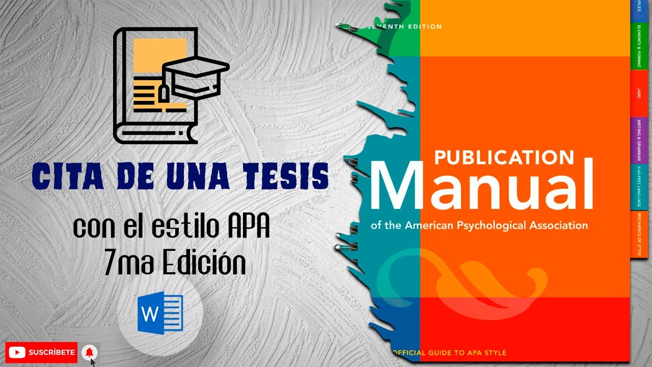 CÓMO CITAR UNA TESIS CON LAS NORMAS APA 7ma EDICIÓN 2023