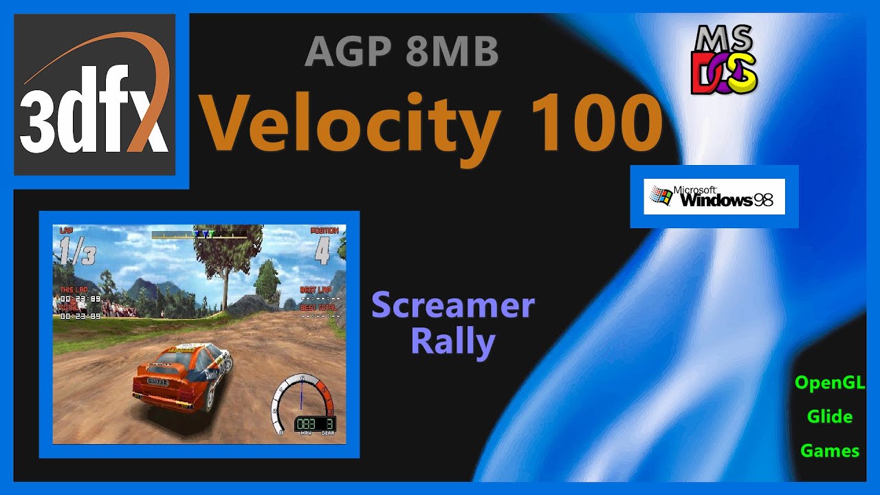 [3dfx] Odpalam Grę Screamer Rally (MS-DOS /1997)