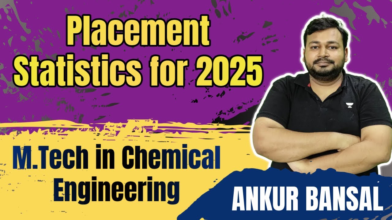 Placement Statistics for 2025| M.Tech in Chemical Engineering| Post GATE Guidance| Ankur Bansal