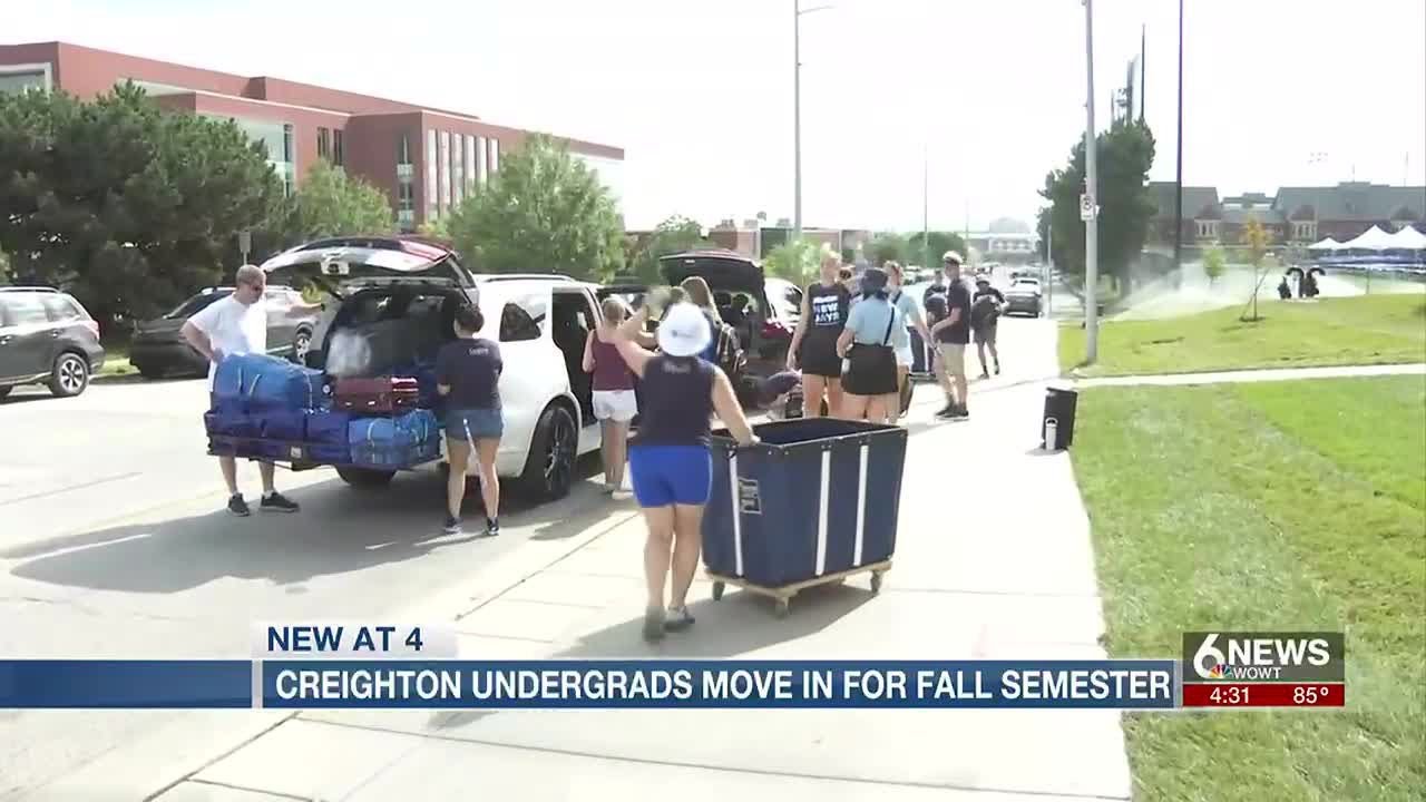 Creighton University undergrads move in for fall term