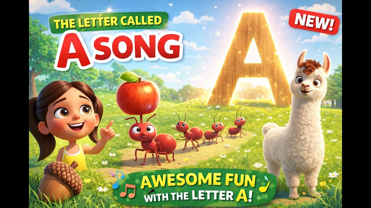 The Letter A Song! | A is for Apple, Ant & Awesome! | Fun Alphabet Learning for Toddlers