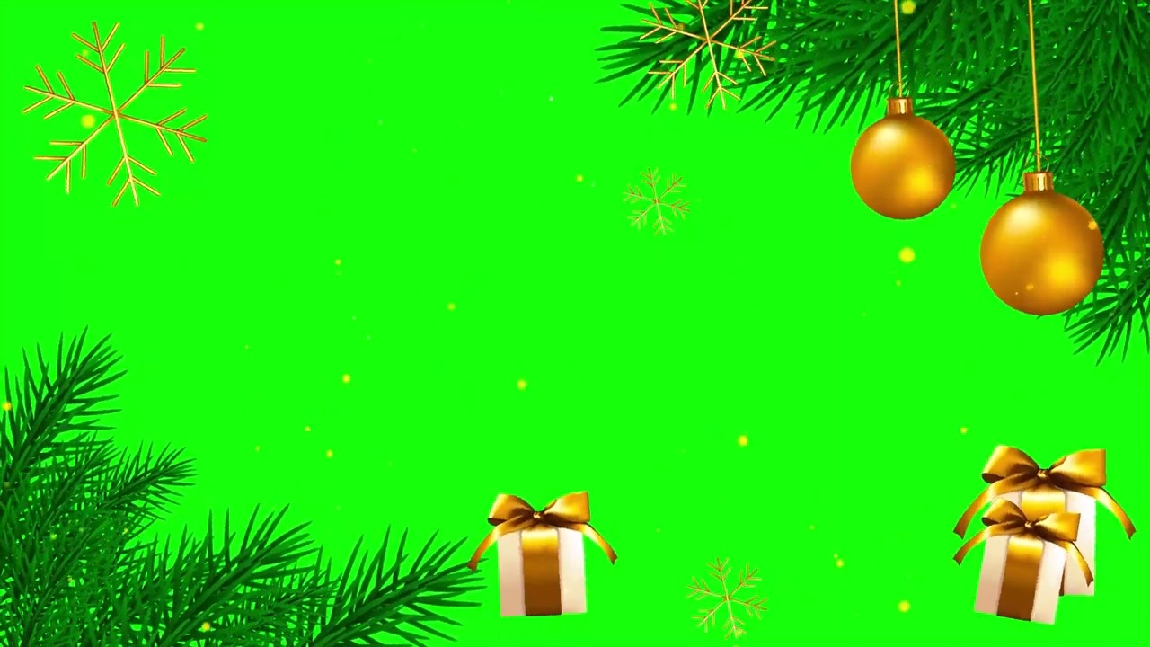 Christmas frame background green screen animation |  Christmas Green Screen | 4K UHD