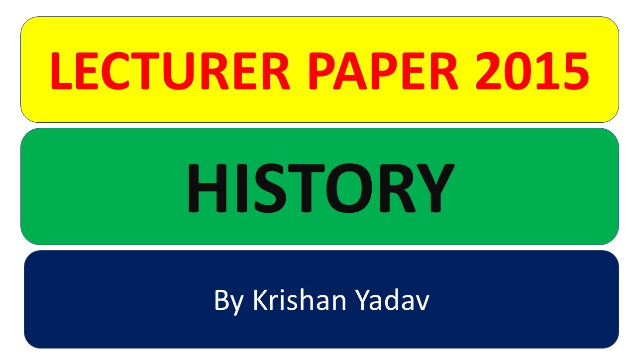 lecturer history 2015 paper