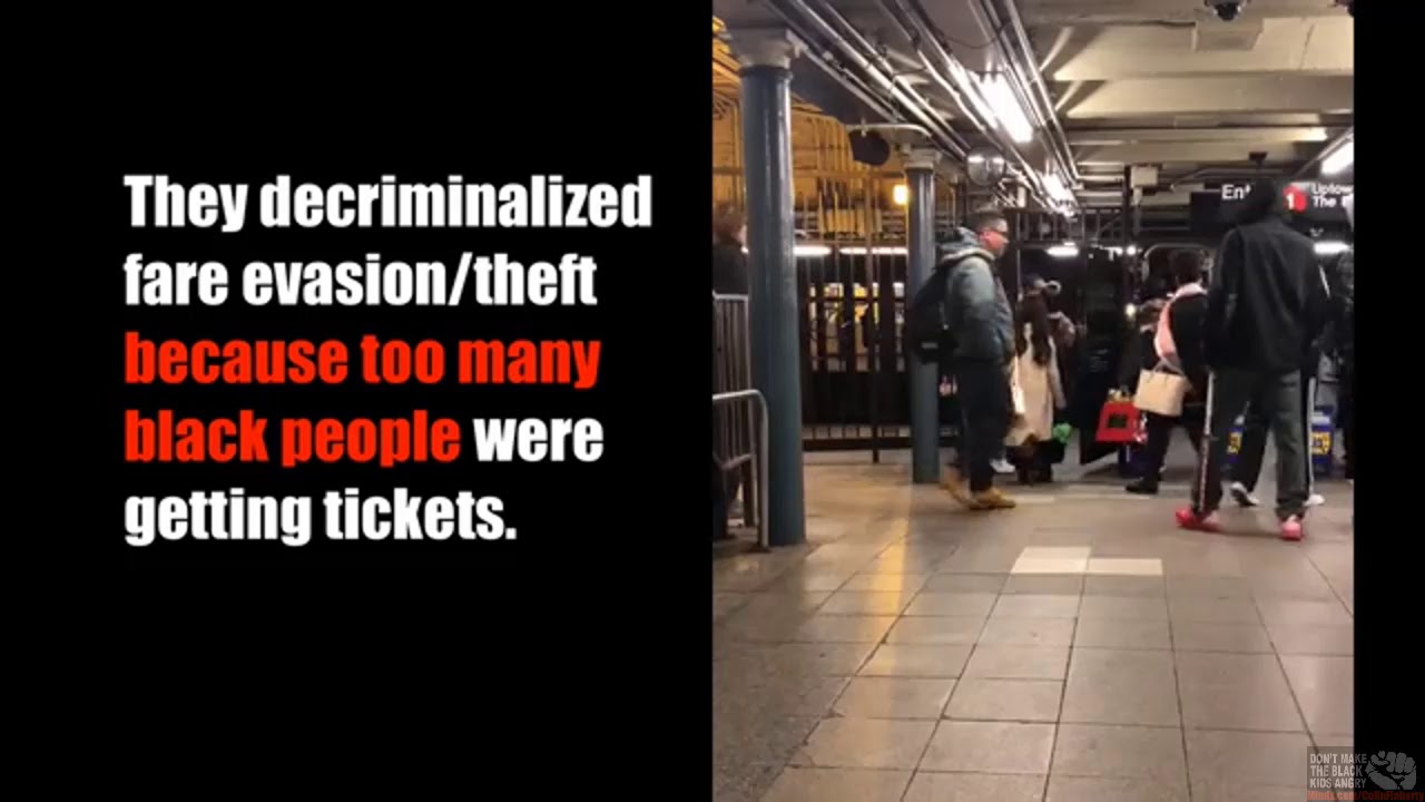 Paying to ride the subway makes the black kids angry
