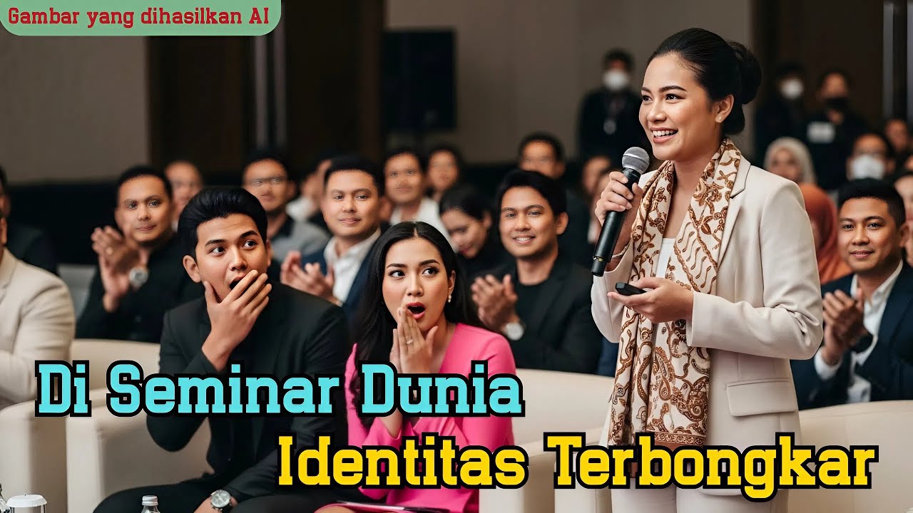 Hina istri lulusan SD... di seminar internasional, suami syok dia pembicara utama!(AI fiksi)