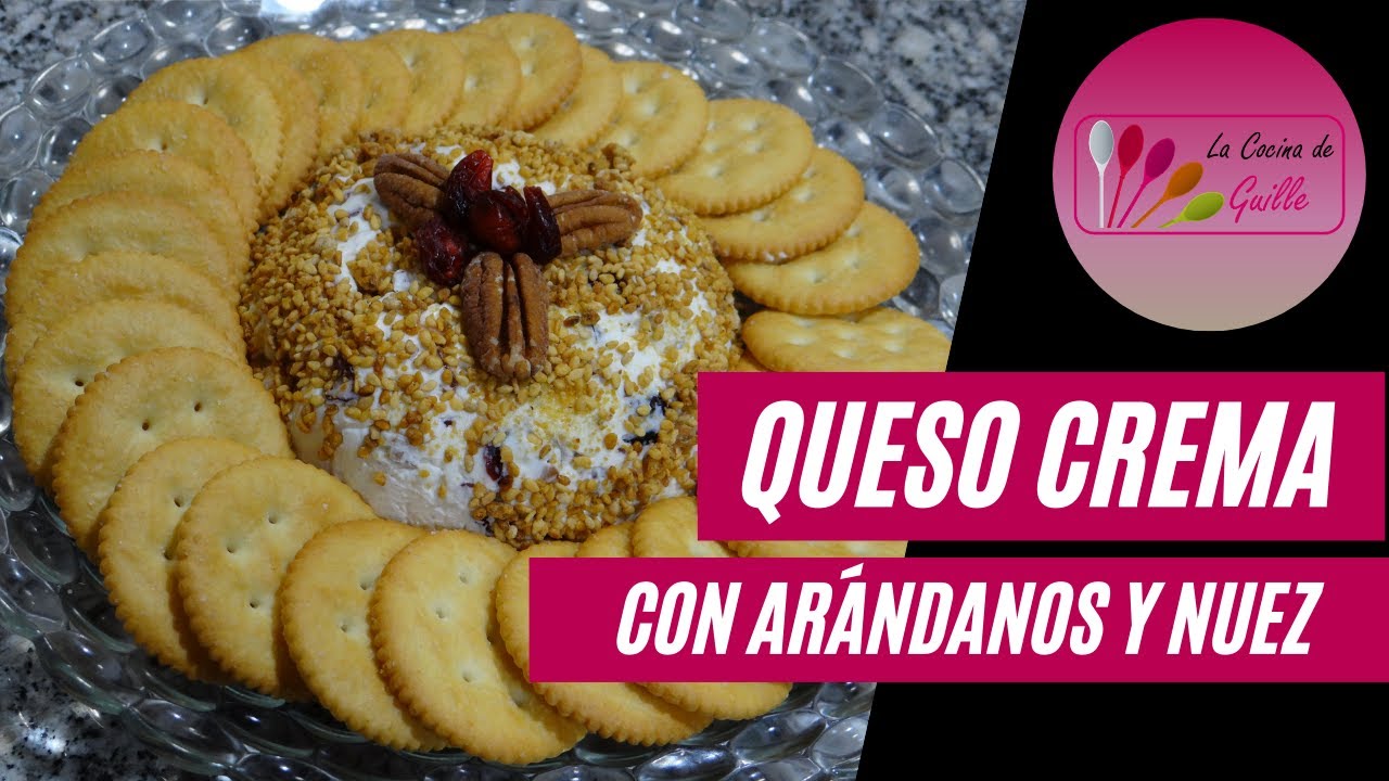 QUESO CREMA CON ARÁNDANOS Y NUEZ