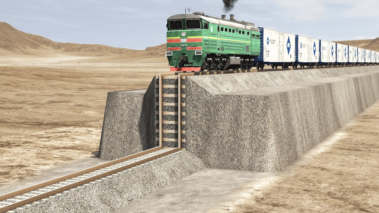 Trains vs Unfinished Railway &ndash; BeamNG.Drive