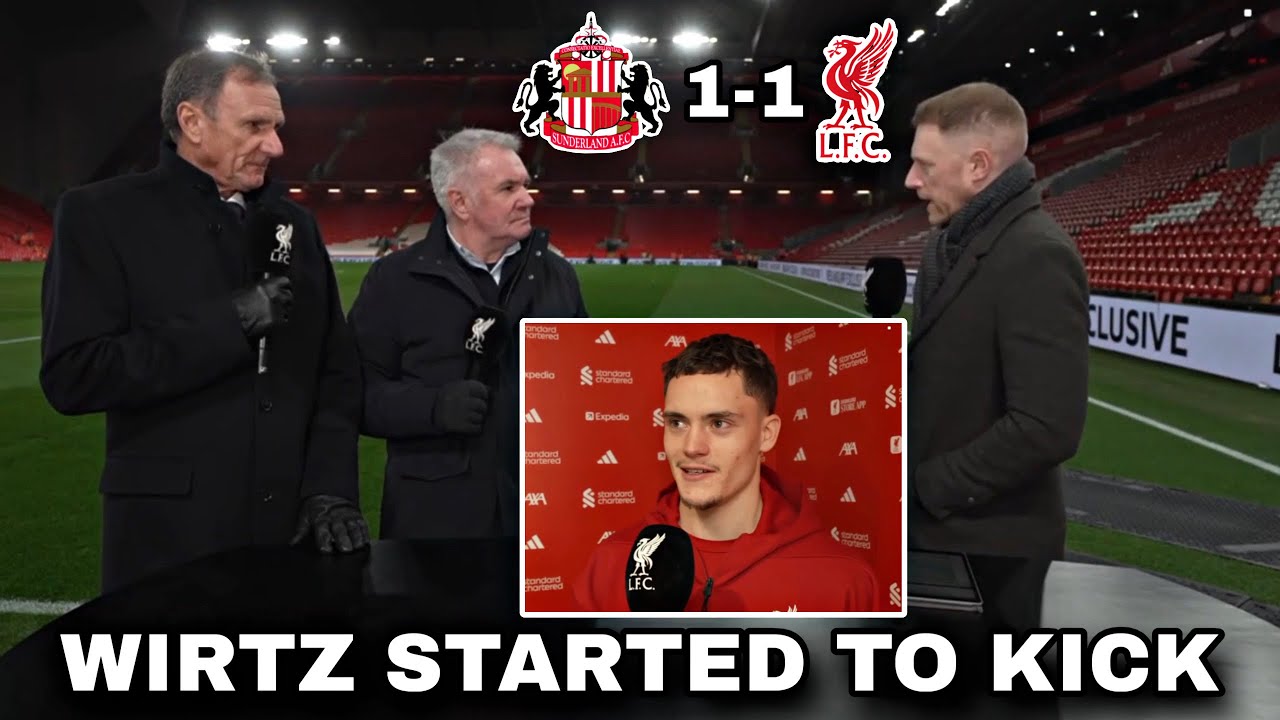 Unbelievable Praise On Wirtz's Brutal First Liverpool Strike as Late Equalizer Against Sunderland!