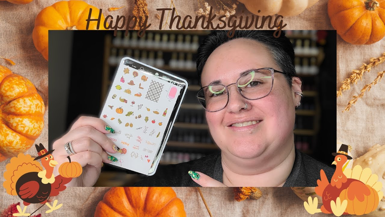 Happy Thanksgiving | Nail Design | Clear Jelly Stamper