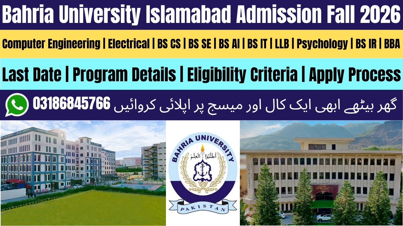 Bahria University Islamabad Admission 2026 | Bahria University Admission 2026 | Admission 2026