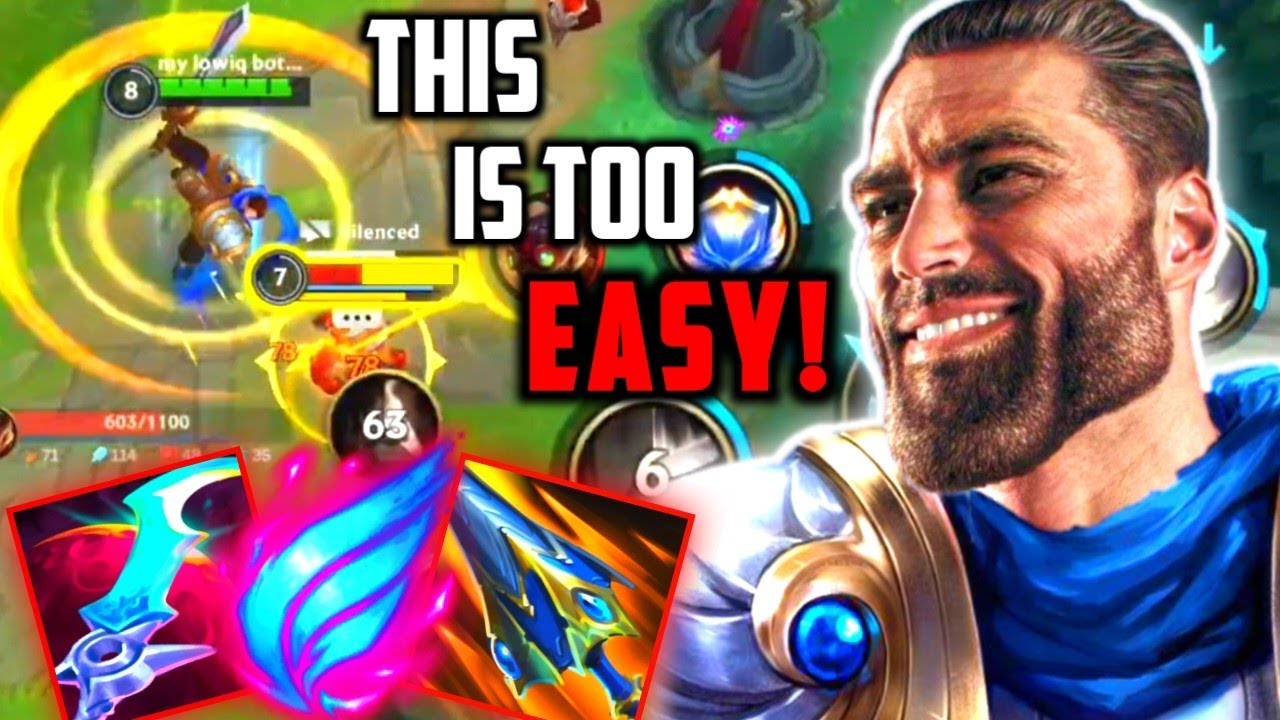 Wild Rift: GAREN MID IS SO STUPIDLY EASY!! (Not a Troll Pick)
