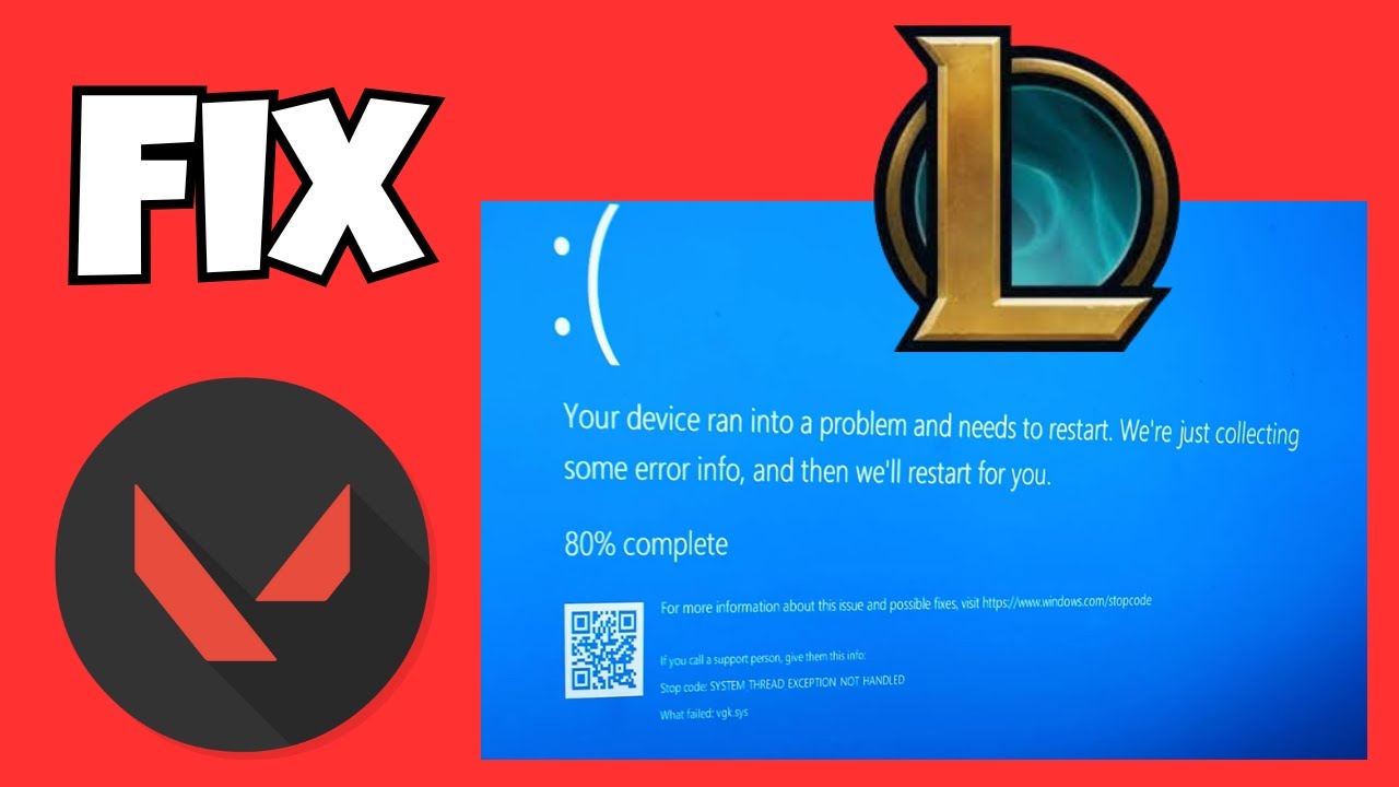 Исправление ошибки BSOD vgk.sys в Valorant и League of Legends (синий экран Vanguard решен!)