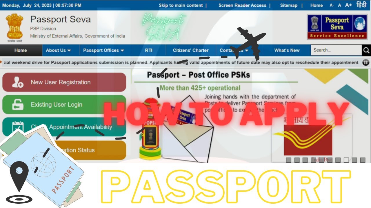 How to apply passport online in English using the passport seva website | How to apply New Passport