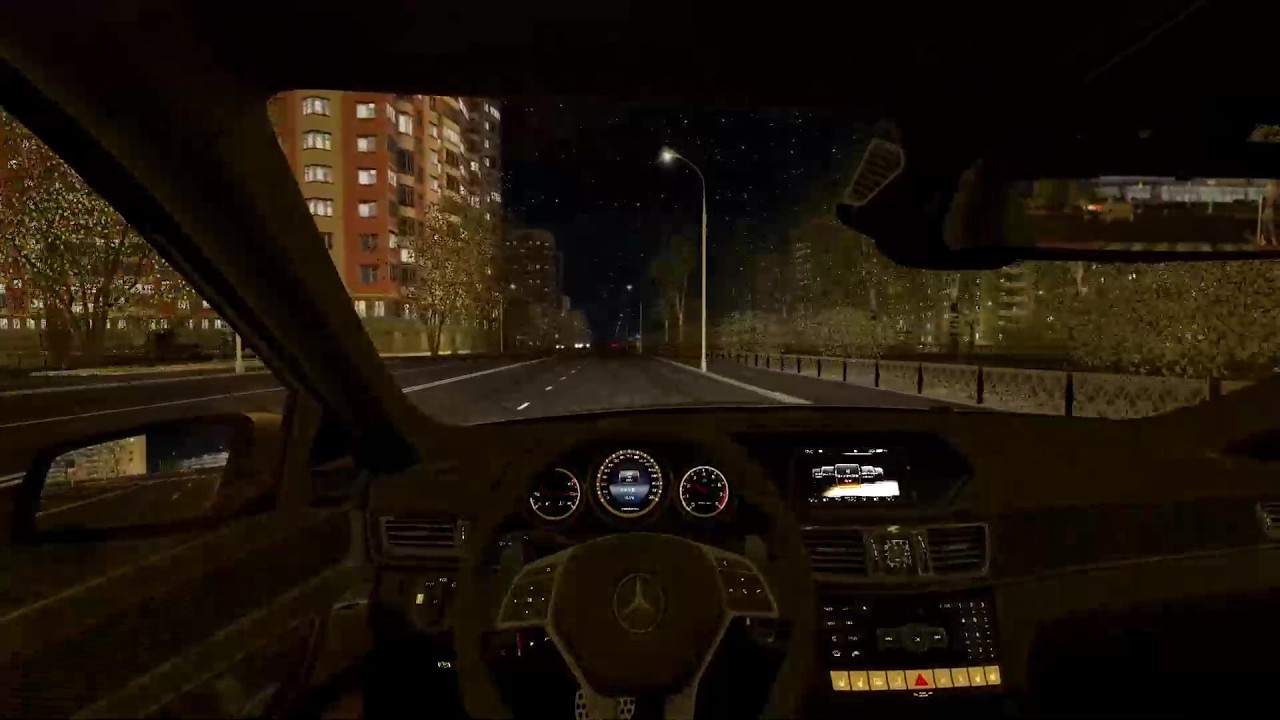 Mercedes-Benz E63s W212 - Night Drive - City Car Driving