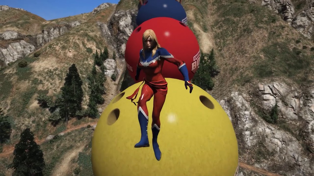 GTA 5 Obstacle Run with Superheroes (Jumps/Falls/Ragdolls) Obstacle Course #5
