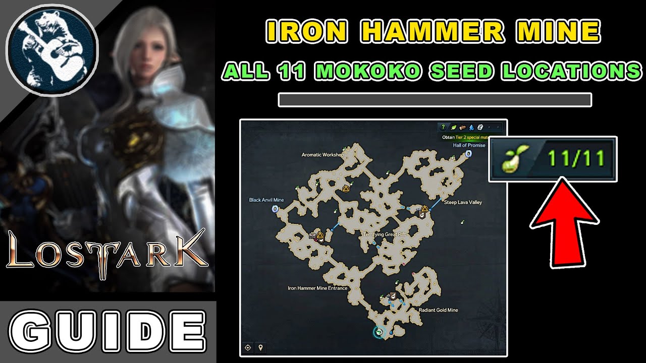 All 11 Iron Hammer Mine Mokoko Seeds Location in Lost Ark | Yorn Map Locations Guide