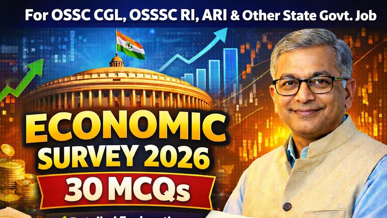 Economic Survey 2026 | 30 Most Important MCQs | OSSC CGL • OSSSC RI/ARI • State Govt