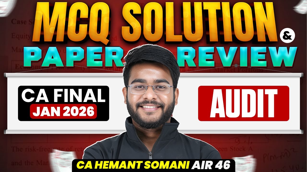 CA Final Audit Paper Review | Jan 2026 Exam | MCQ Solutions | CA Final Questions | CA Hemant