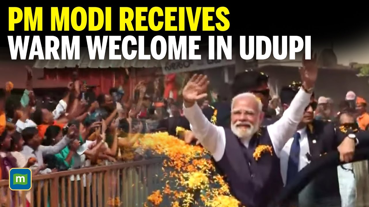LIVE: PM Modi holds massive roadshow in Udupi, Karnataka