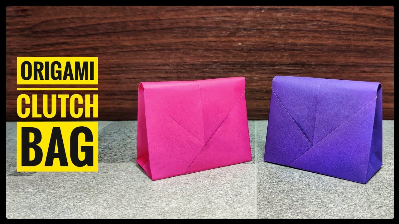 Origami Clutch bag | Origami Bag | Origami tutorial | Paper craft
