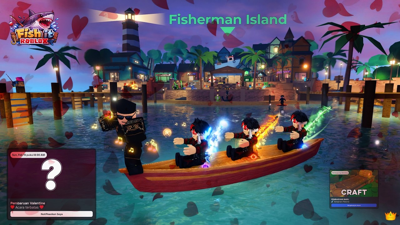 [E53] Update Valentine?.. Luck 200% x8 Fish it | ROBLOX #shorts