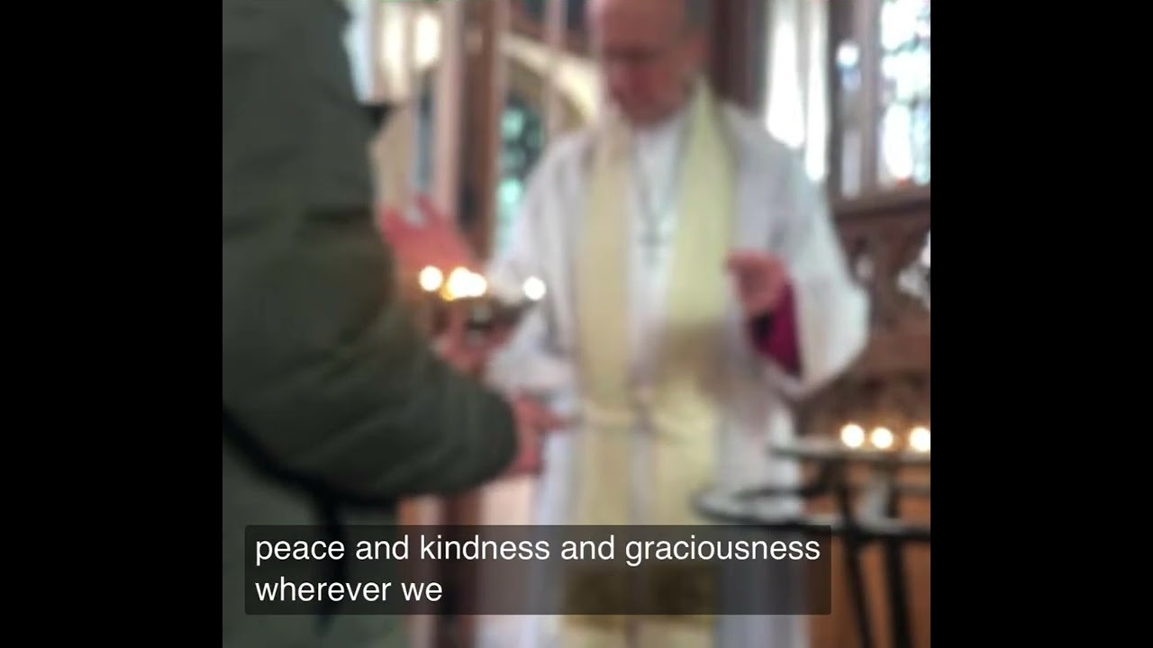 Bishop’s blessing : May the light that shines from this lamp be a light of the Gospel in our lifes