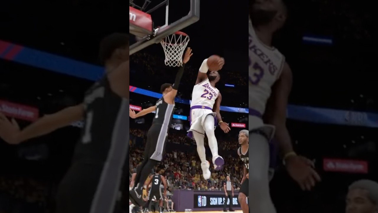 Lebron Cradle Dunk On Wembanyama