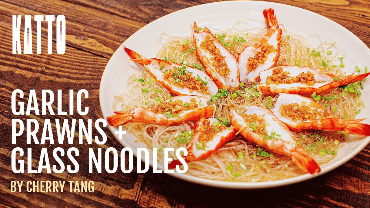 Butterflied Garlic Prawns & Glass Noodles | Katto Knives