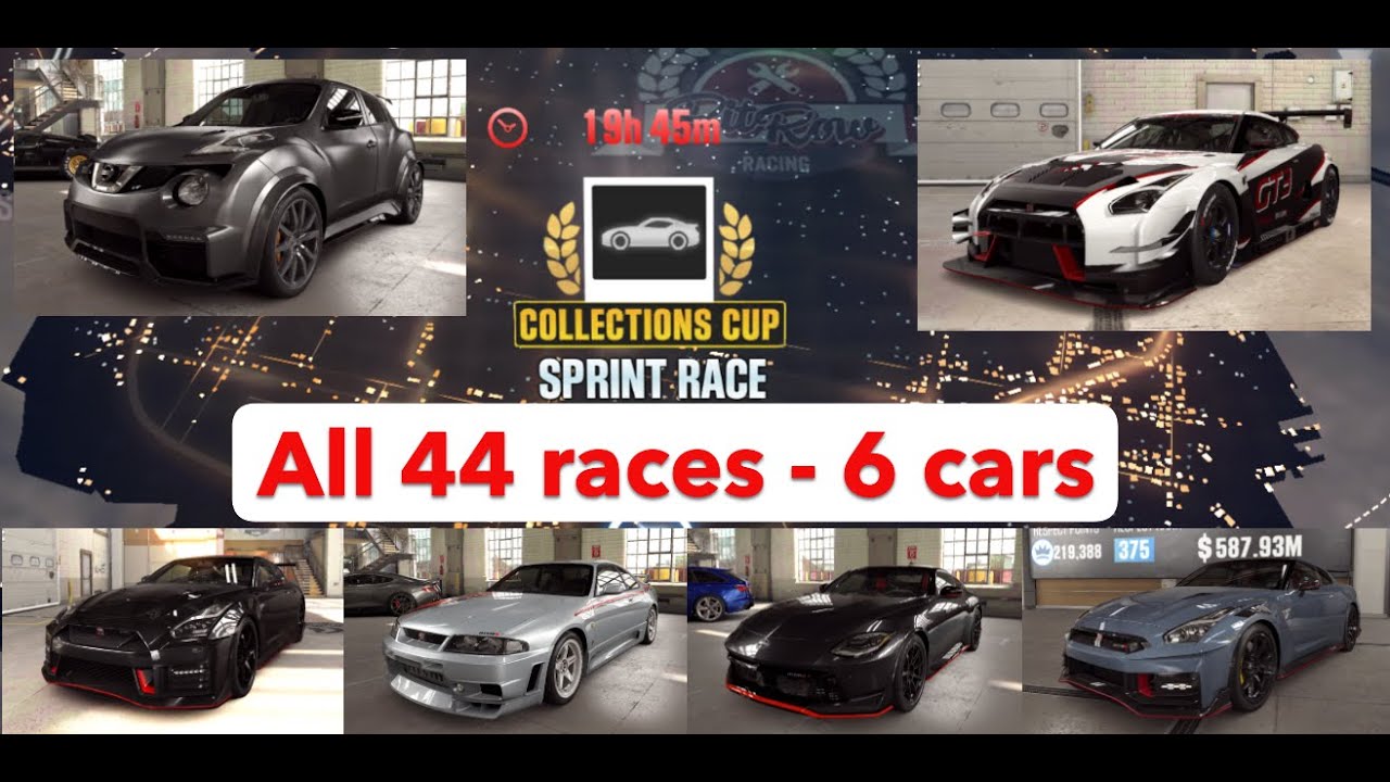 CSR2: COLLECTIONS CUP - all 44 races with 6 Nissan cars (POV) gameplay