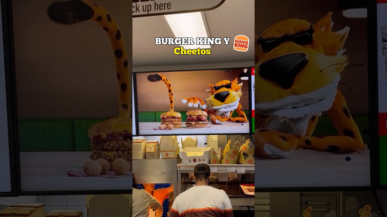 🍔 NUEVA HAMBURGUESA DEL BURGER KING CON CHEETOS 🍔 #foodie #food #cheetos #burgerking #viralvideo
