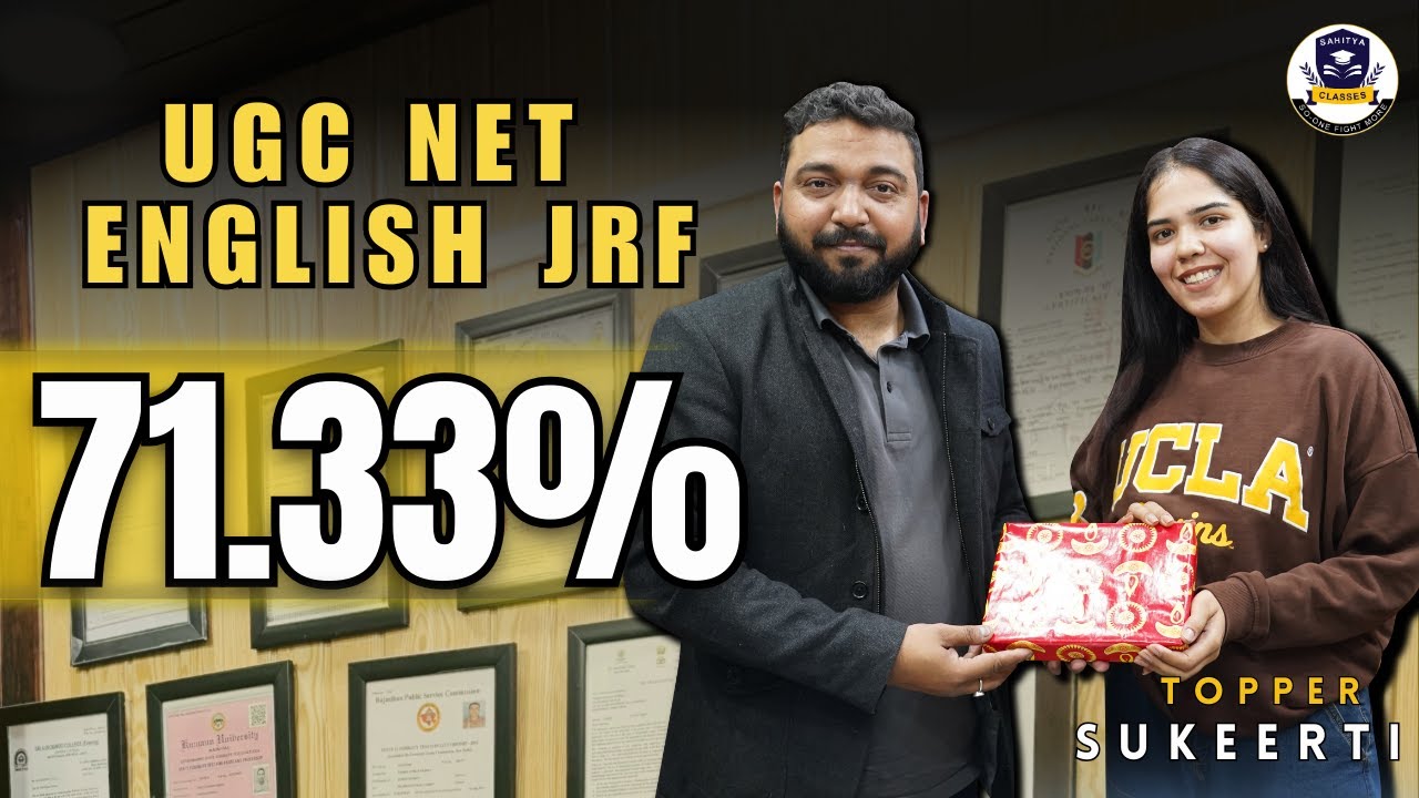 SUKEERTI UGC NET English Topper | 71.33%🔥🔥 | Sahitya Classes | Full Podcast #topper #ugcnetjrf #jrf