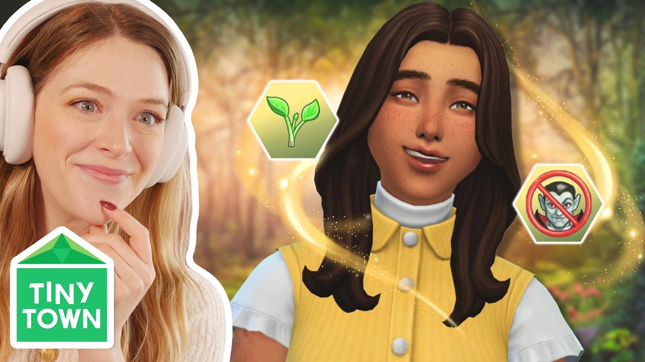 building our first TINY HOUSE in the sims 4 | Tiny Town Yellow