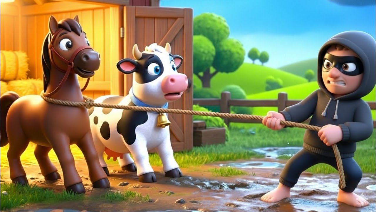 Thief at Old MacDonald&rsquo;s Farm! 😱 All Animals Stolen! 🚜 Animal Rescue Story for Kids
