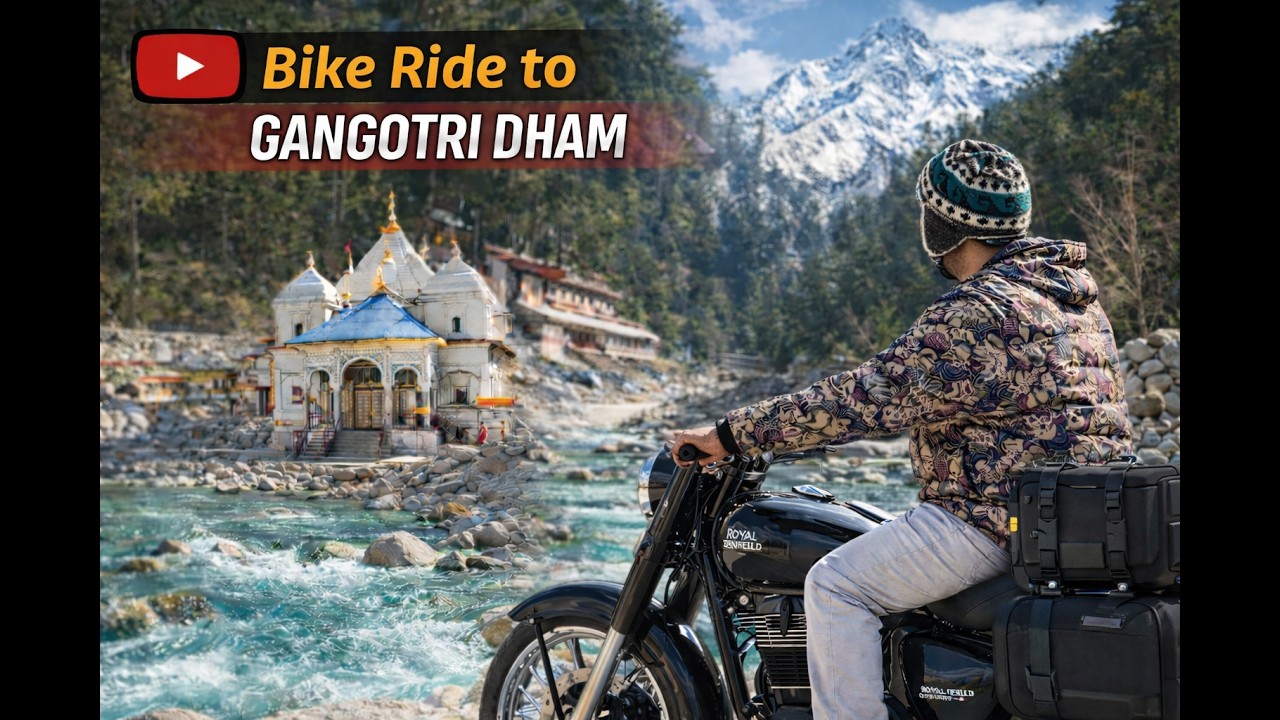 Gangotri Bike Ride Part 2 | Harshil Valley to Gangotri Dham | Couple Bike Ride| Epic Himalayan Ride