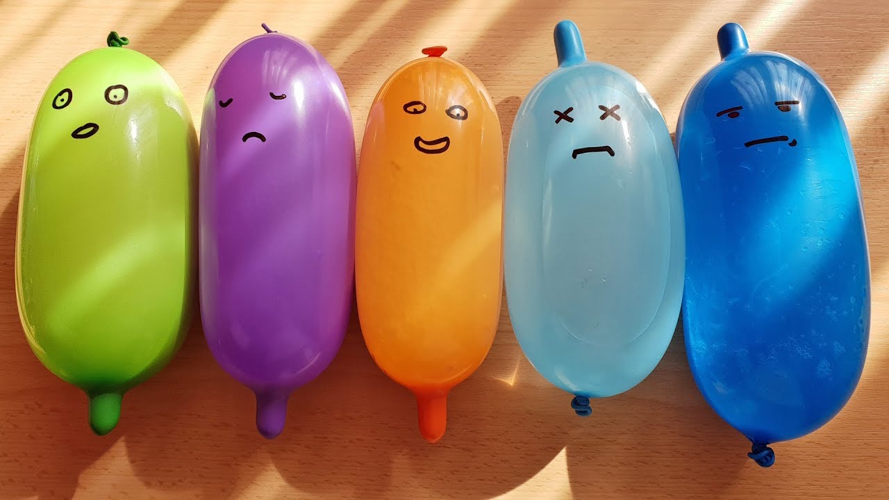 Making Crunchy Slime with Funny Balloons