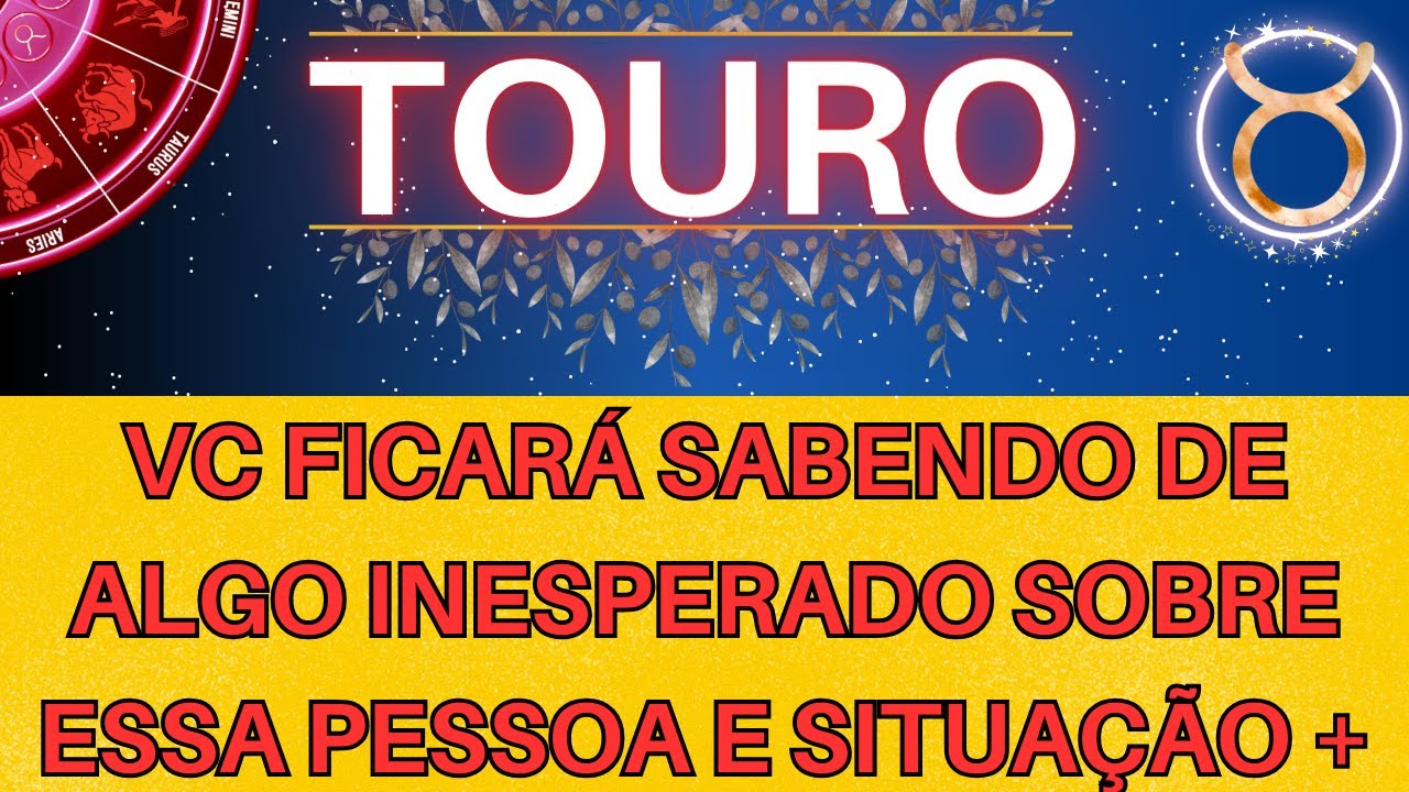 TOURO ♉ JESUS! VAI SER FORTE! VC FICARÁ SABENDO DE ALGO INESPERADO SOBRE ESSA PESSOA E SITUAÇÃO!