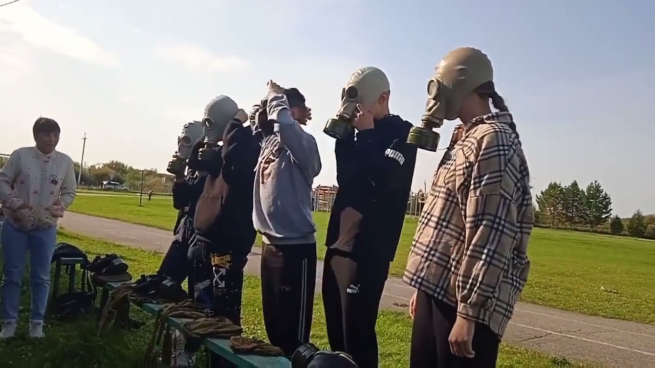 Girls gas mask hazmat