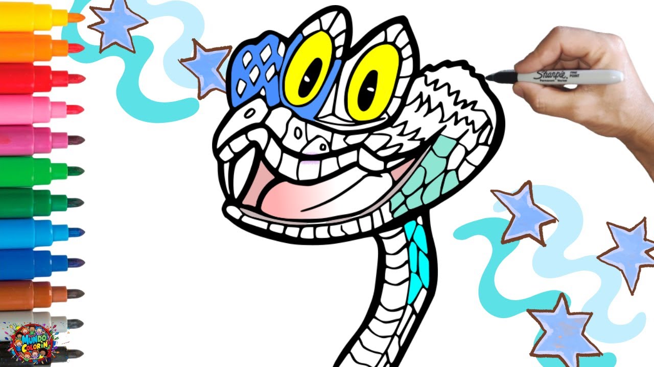 Cómo dibujar a Gary la serpiente – Zootrópolis 2 / Zootopia 2 | Fanart + Dibuja y aprende | Niños