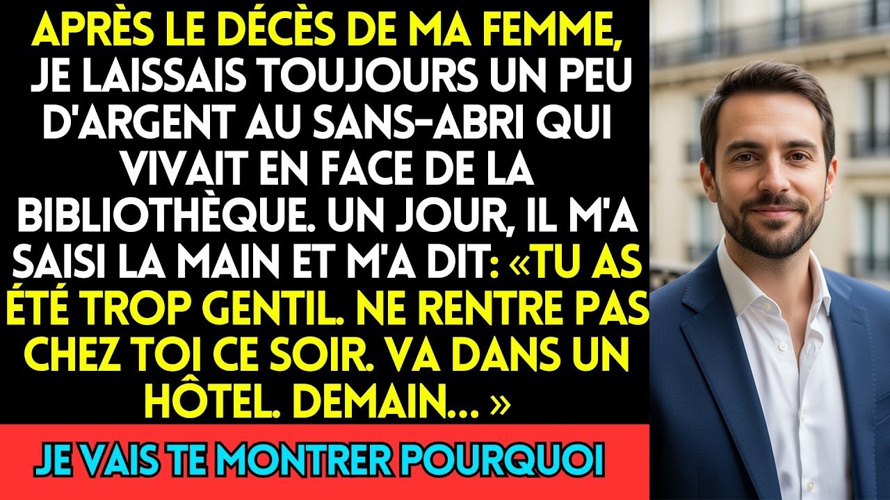 Depuis Que Ma Femme Est Décédée, Je Laissais Toujours Un Peu D'argent Au Sans Abri  Un Jour, Il M'