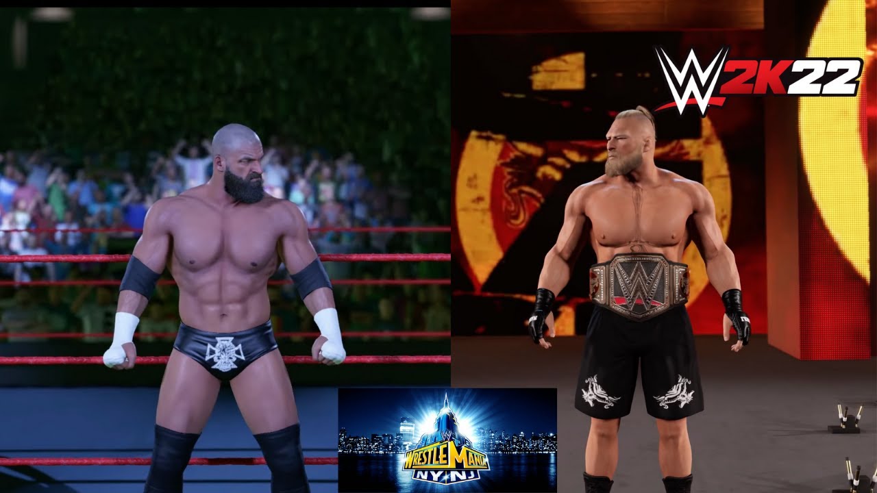 WWE 2K22 - Triple H VS Brock Lesnar Match : WrestleMania 29 | 