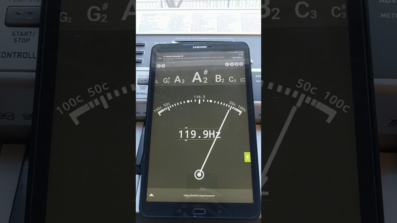 Singing: Note placement/swarasthana training using guitar tuner