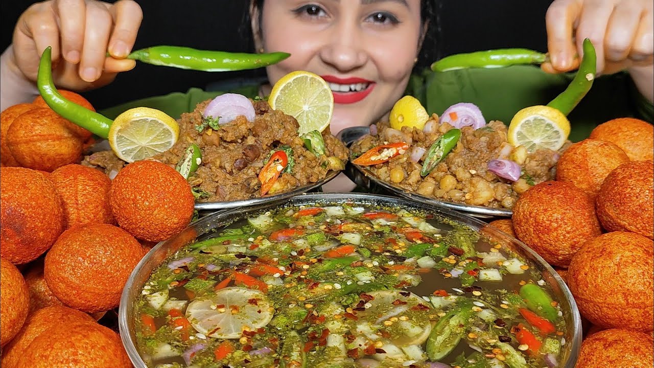 UNCUT MUKBANG‼️😉ll Eating Lot's Of Spicy Panipuri🥵🌶🌶With 2 Types Of Filling🔥ll UNCUT MUKBANG+ASMR😋🤤