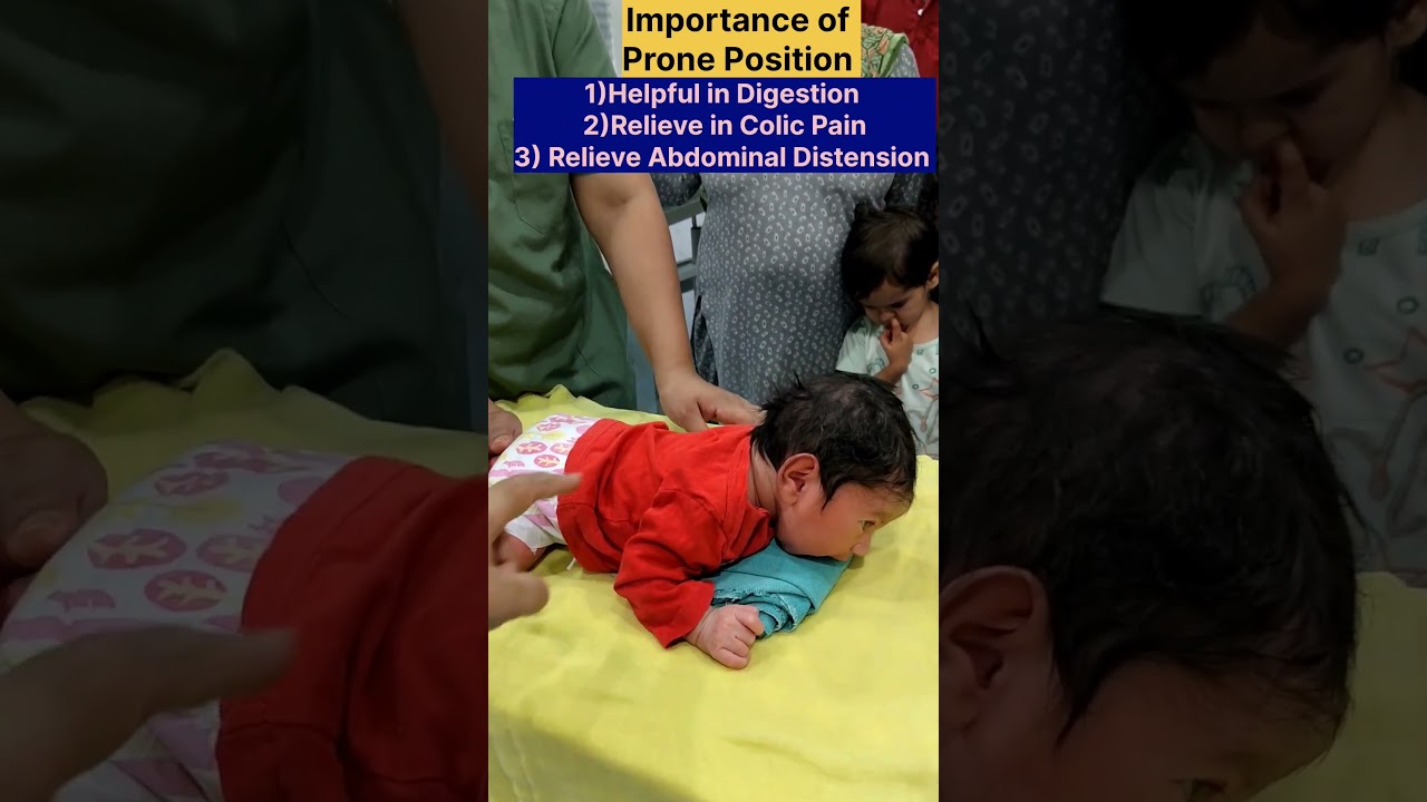 Importance of Prone Position Relief in Colic Pain Abdominal Distension #baby #newborn #shortvideo